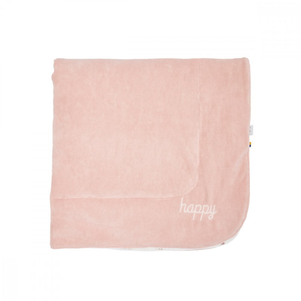 Twins Patura din velur Cotton Happy 90x90 cm roz