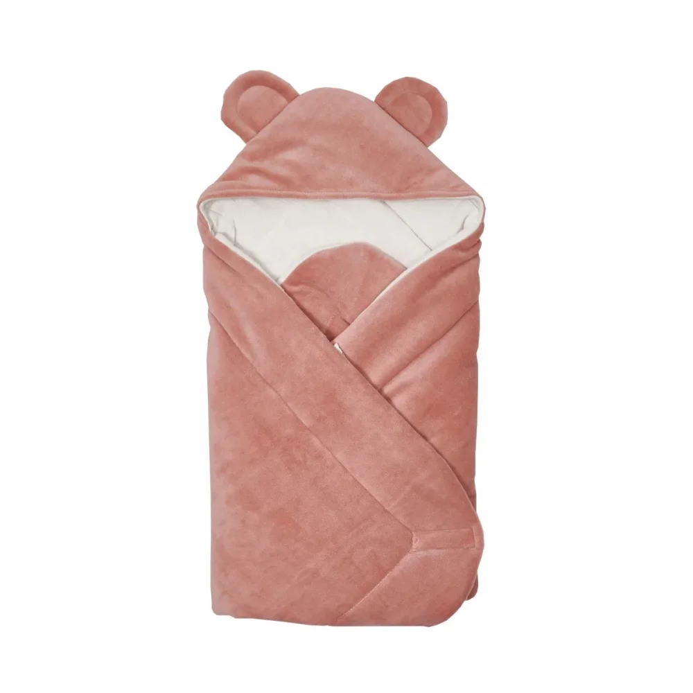 Twins Patura plic din velur Cotton roz