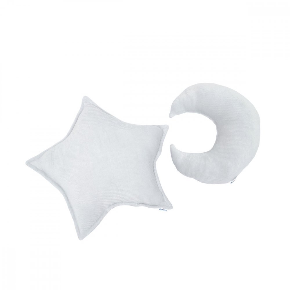 Twins Pernute decorative moon star alb