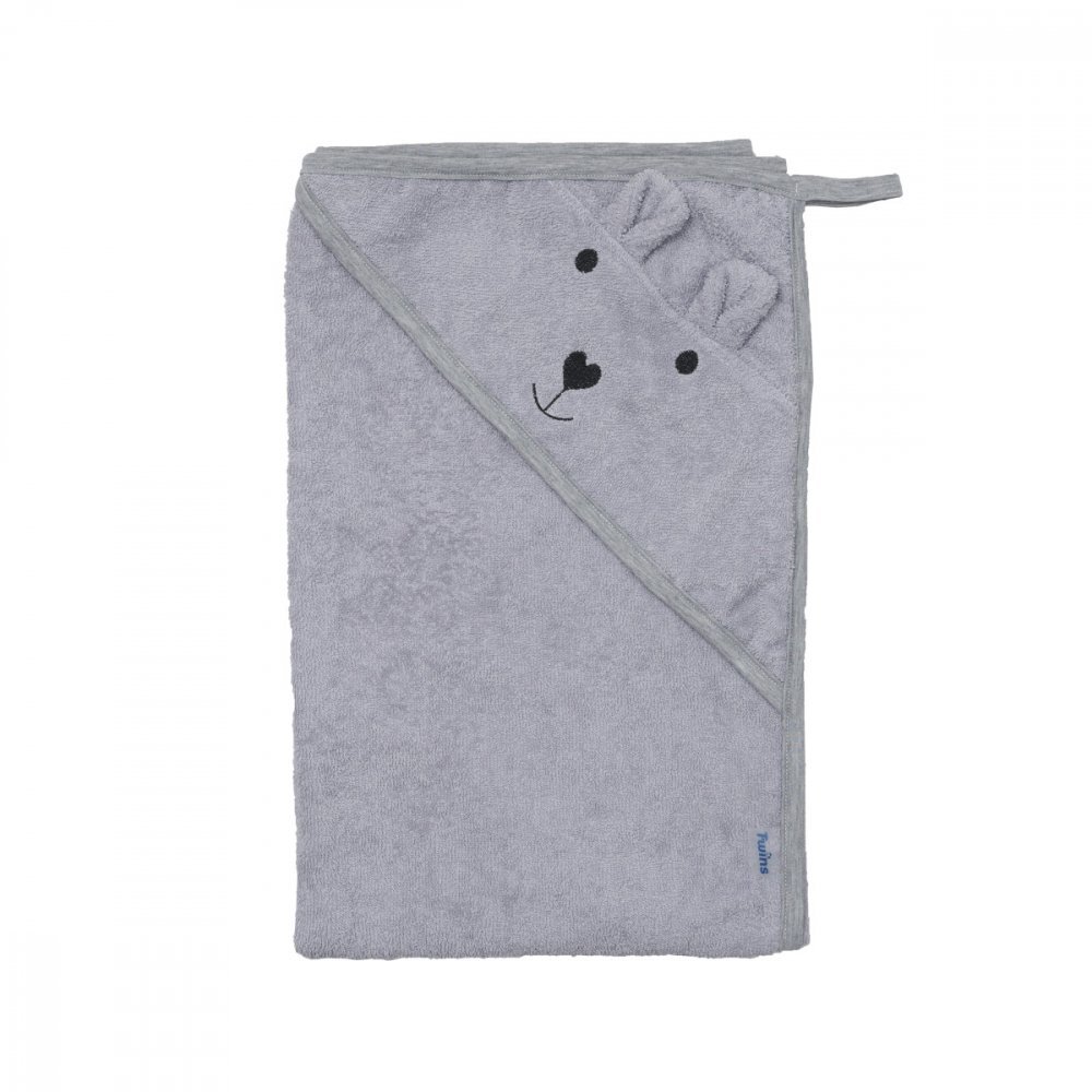 Twins Prosop de baie din bumbac Bear 100x100 cm gri