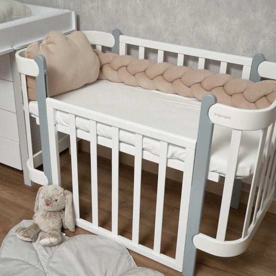 Twins Protectie laterala bej impletita tip cosita cu 3 fire 200 cm