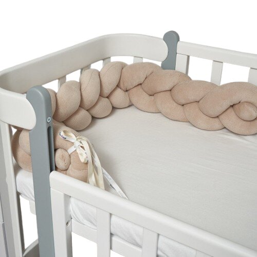 Twins Protectie laterala bej impletita tip cosita cu 3 fire 200 cm