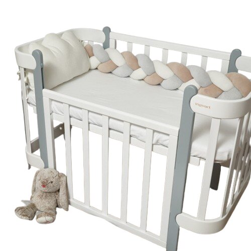 Twins Protectie laterala bejgri impletita tip cosita cu 3 fire 220 cm