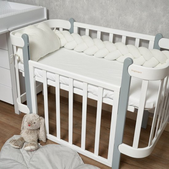 Twins Protectie laterala ivory impletita tip cosita cu 3 fire 200 cm