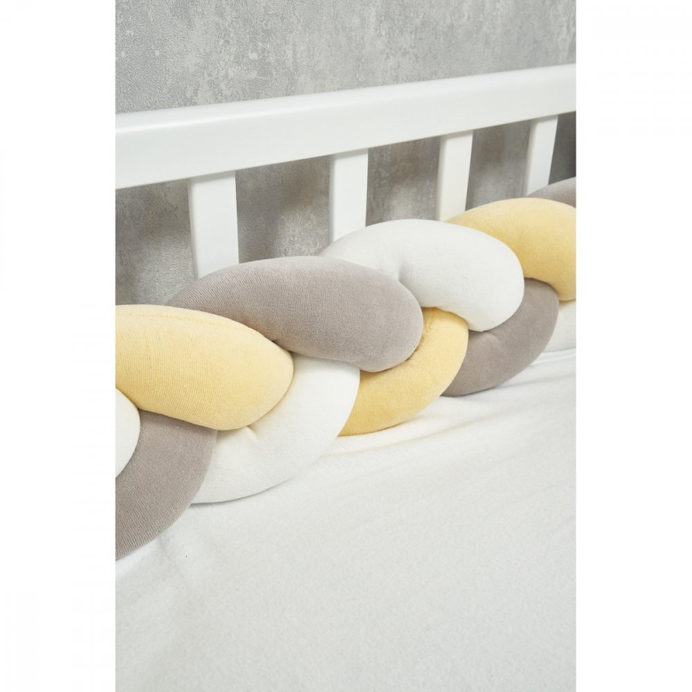 Twins Protectie laterala pentru patut din catifea impletita 240 cm Trio Galben