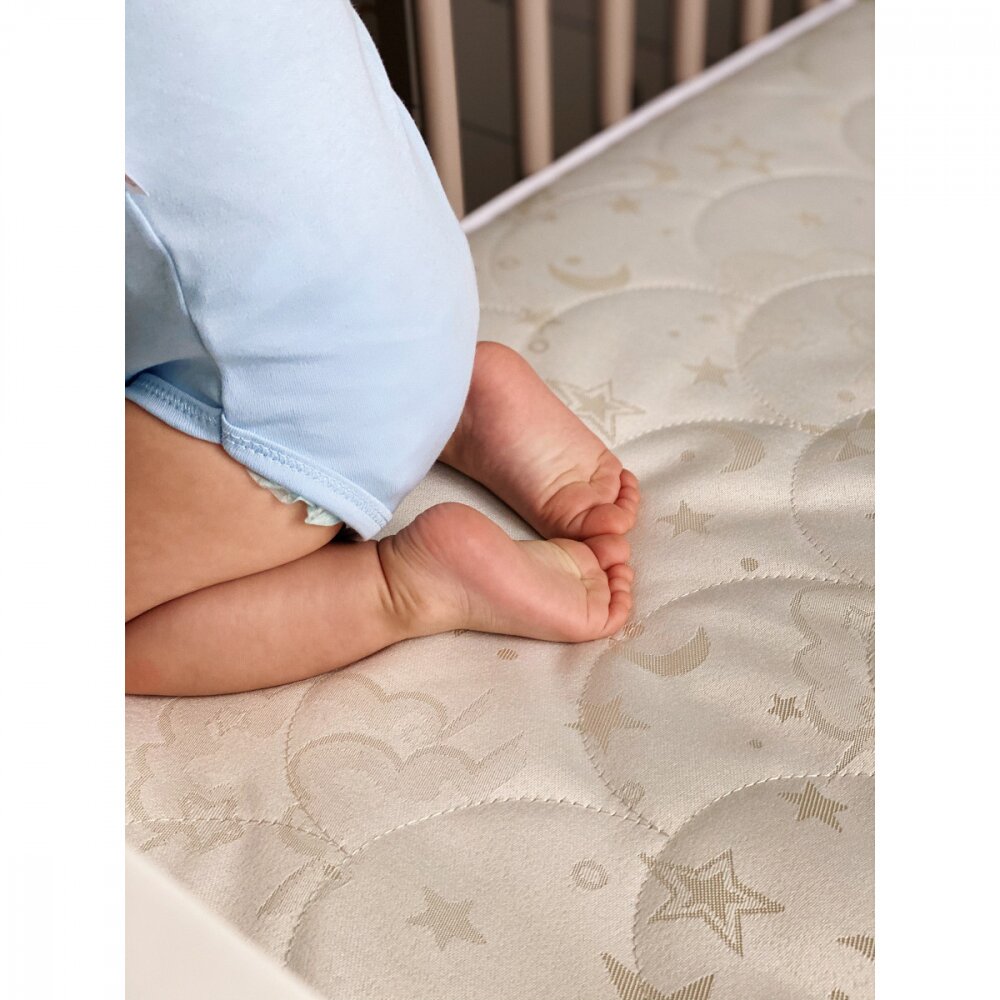 Twins Saltea din fibra de nuca de cocos pentru patut copii Moonlight 120x60x10cm cu husa detasabila