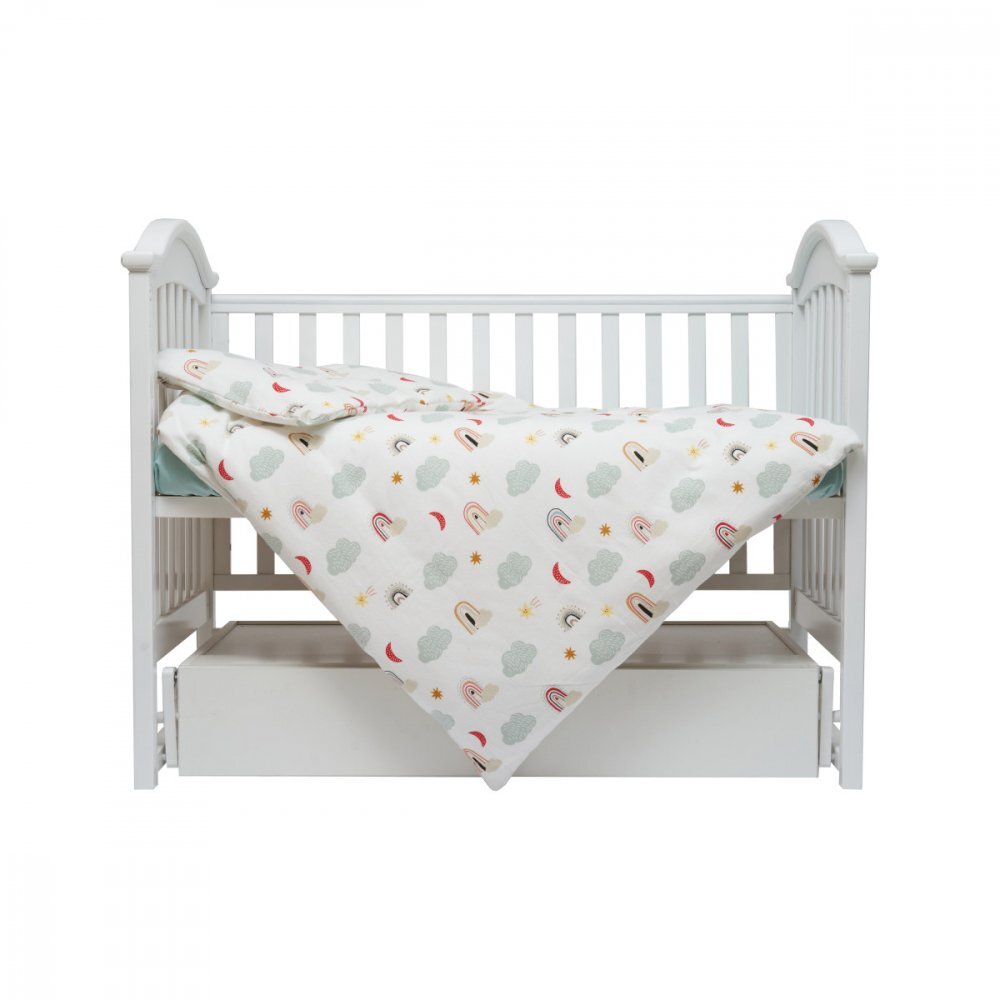 Twins Set de lenjerie din flanel pentru patut cu 3 piese 120x60 cm