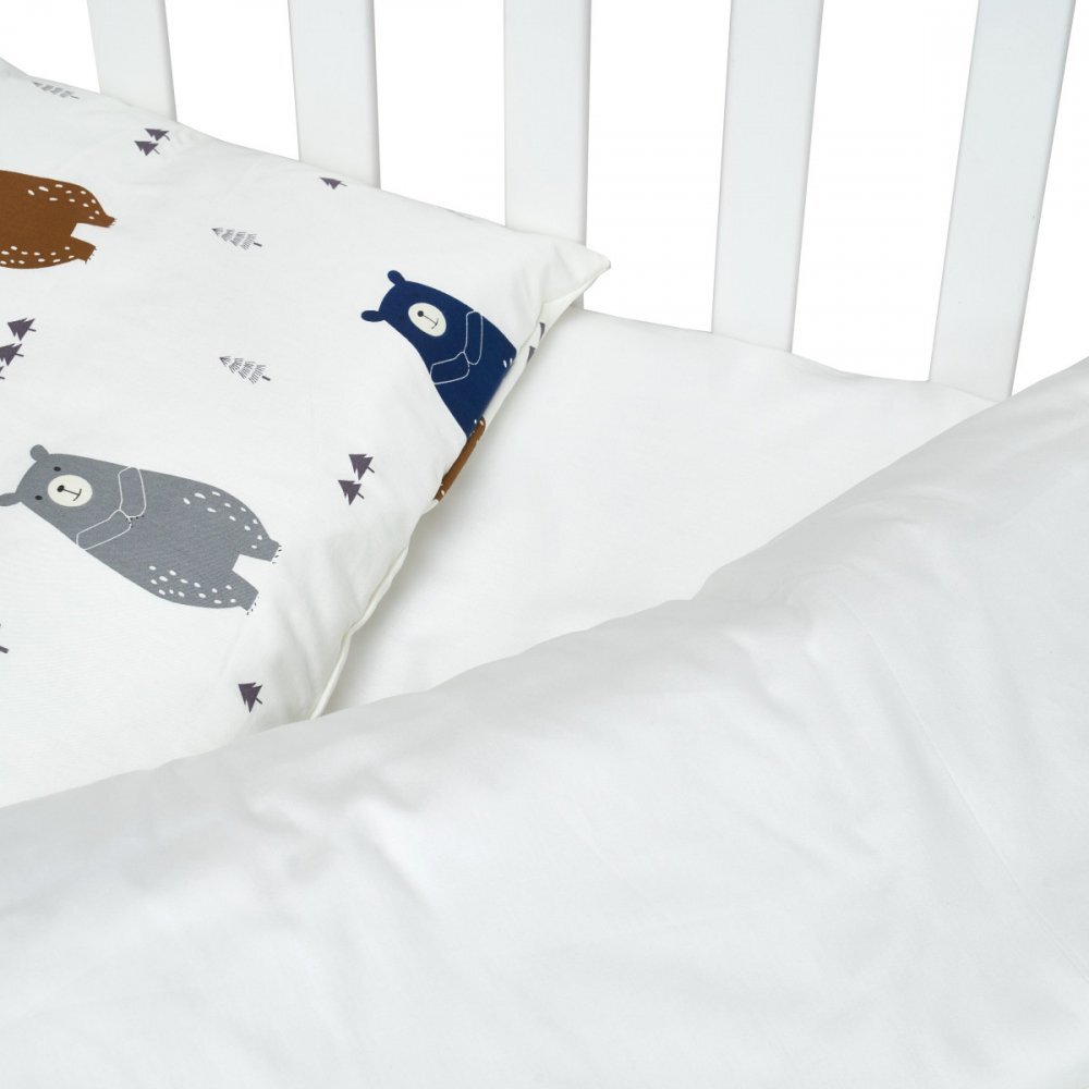Twins Set de lenjerie pentru patut din satin cu 3 piese 120x60 cm