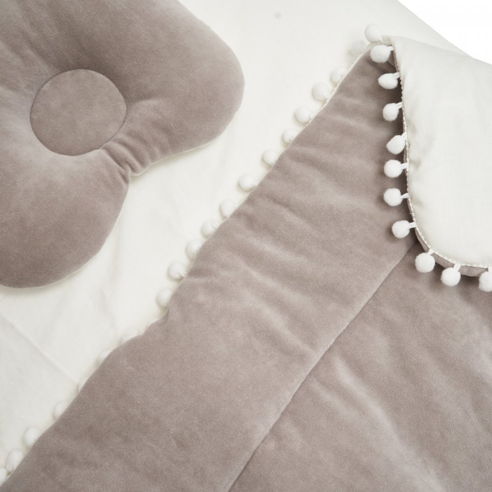 Twins Set lenjerie cu 3 piese 120x60 cm Crem
