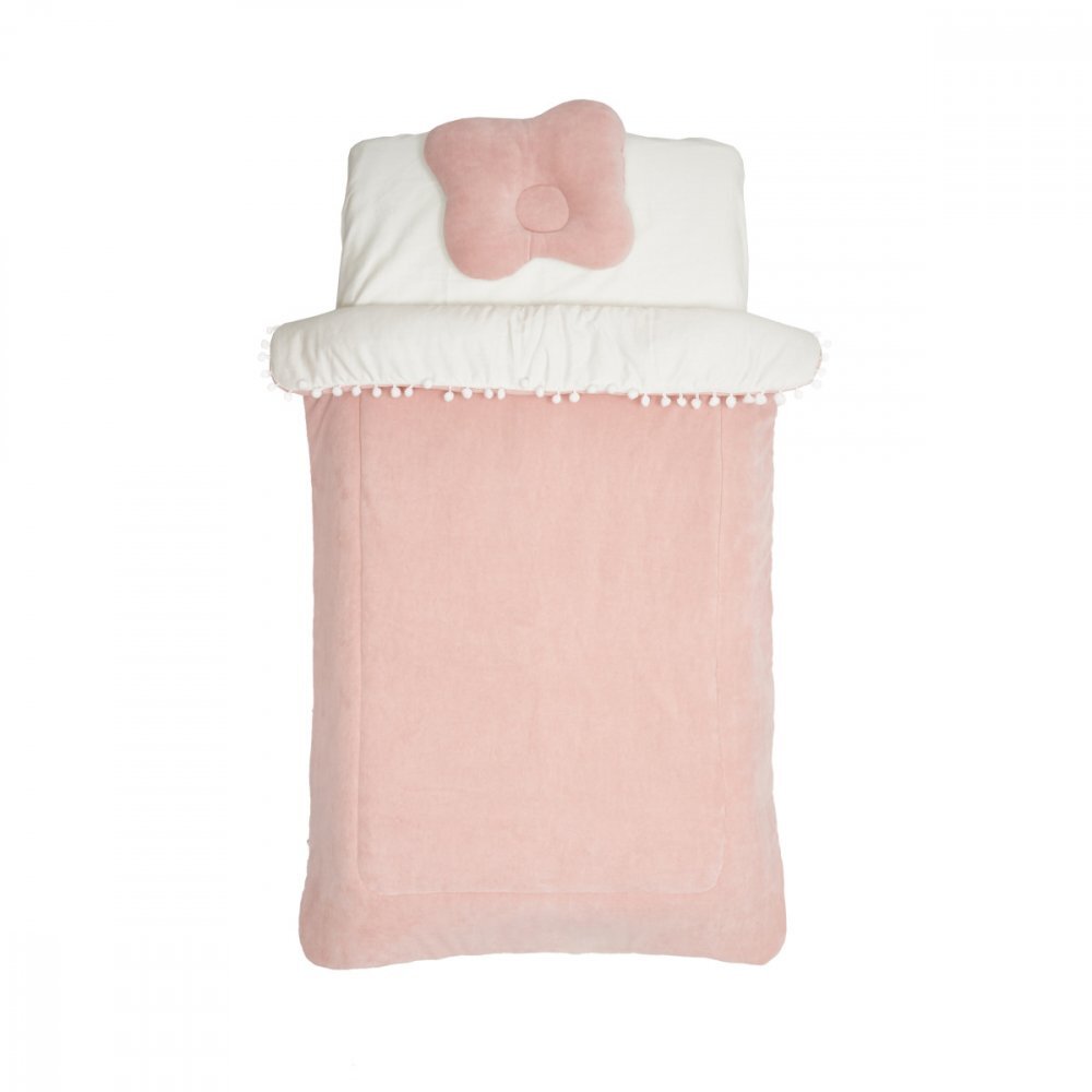 Twins Set lenjerie cu 3 piese 120x60 cm Roz
