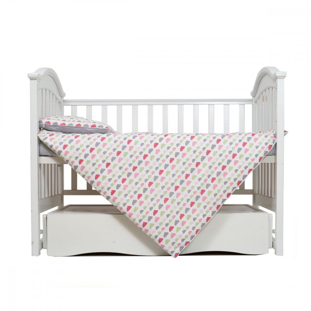 Twins Set lenjerie de pat cu 3 piese din bumbac 120x60 cm