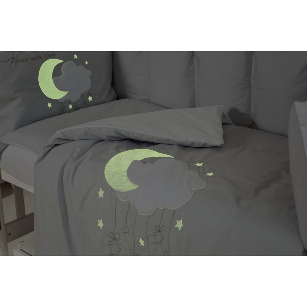 Twins Set lenjerie de pat cu 6 piese Moonlight