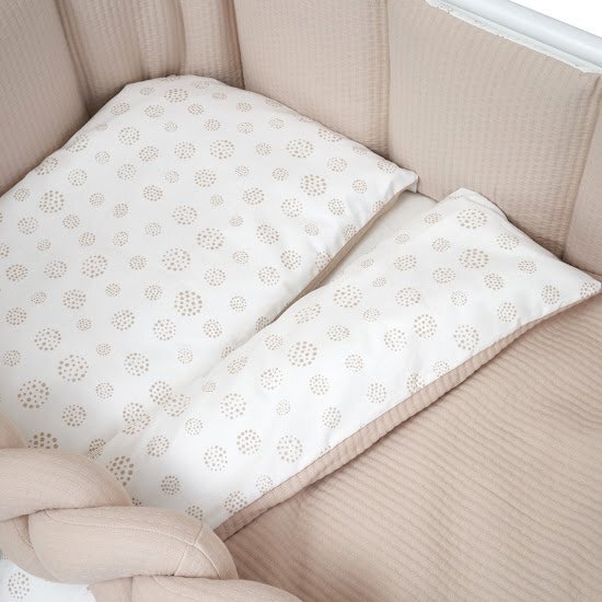 Twins Set lenjerie de pat pentru copii Cotton 7 piese 100 bumbac bej