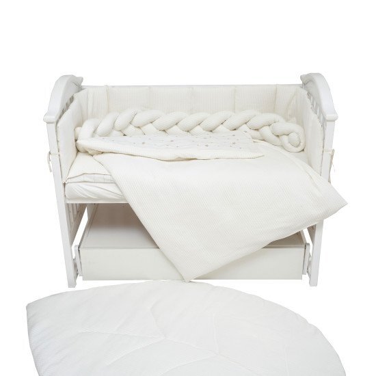 Twins Set lenjerie de pat pentru copii Cotton 7 piese 100 bumbac ivory