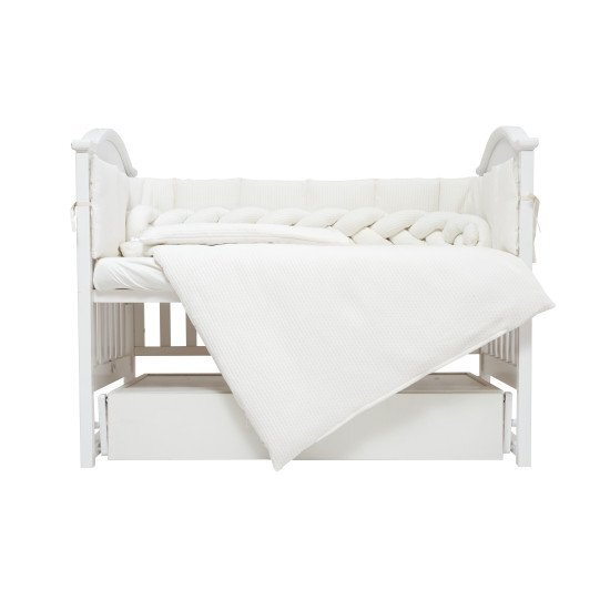 Twins Set lenjerie de pat pentru copii Cotton 7 piese 100 bumbac ivory