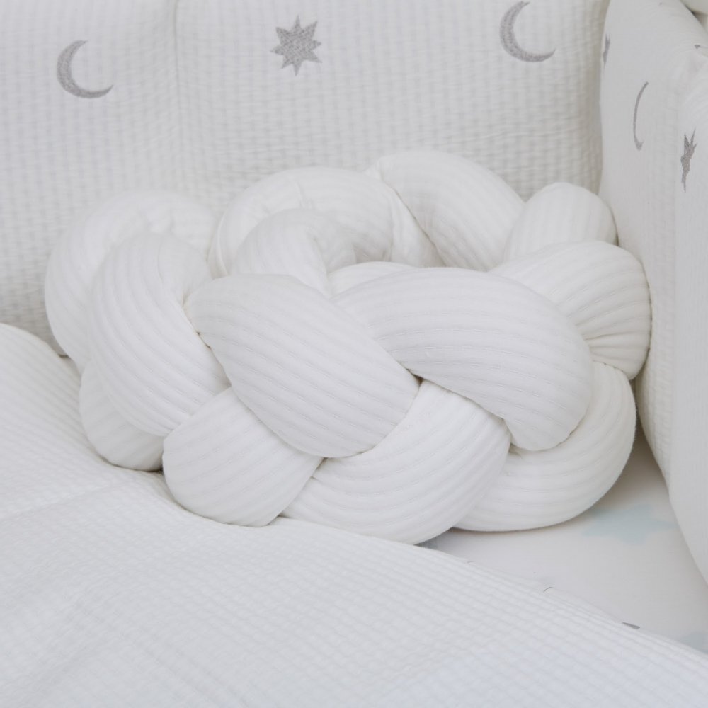 Twins Set lenjerie de pat pentru copii Cotton 7 piese albargintiu