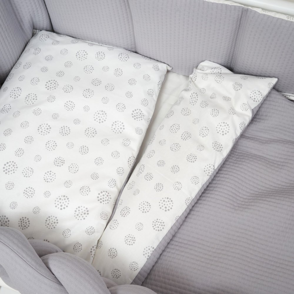 Twins Set lenjerie de pat pentru copii Cotton 7 piese gri
