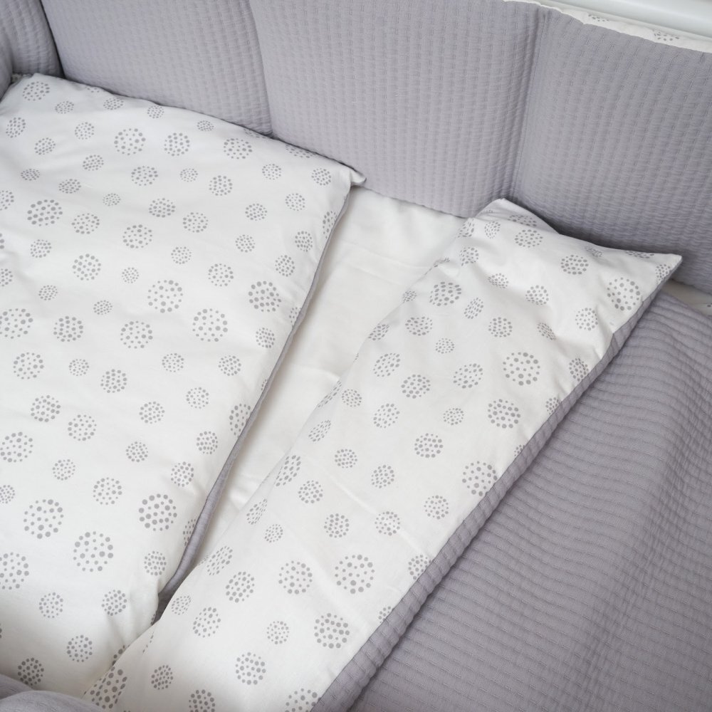 Twins Set lenjerie de pat pentru copii Cotton 7 piese gri