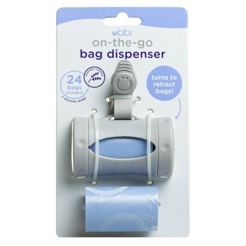 Ubbi Dispenser portabil pentru pungute scutece On The Go gri