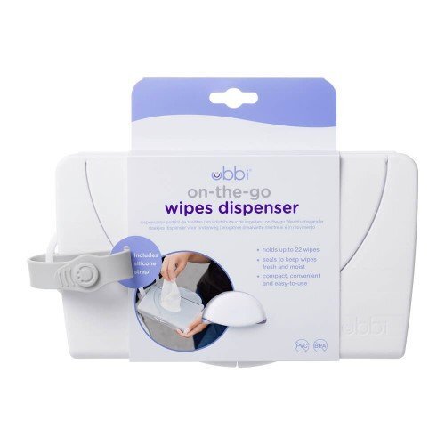 Ubbi Dispenser portabil pentru servetele umede On The Go alb