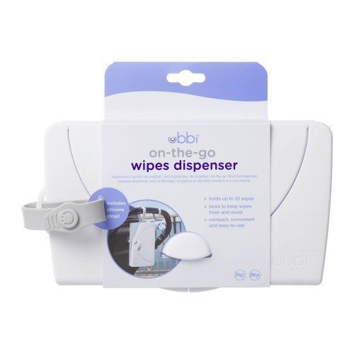 Ubbi Dispenser portabil pentru servetele umede On The Go alb