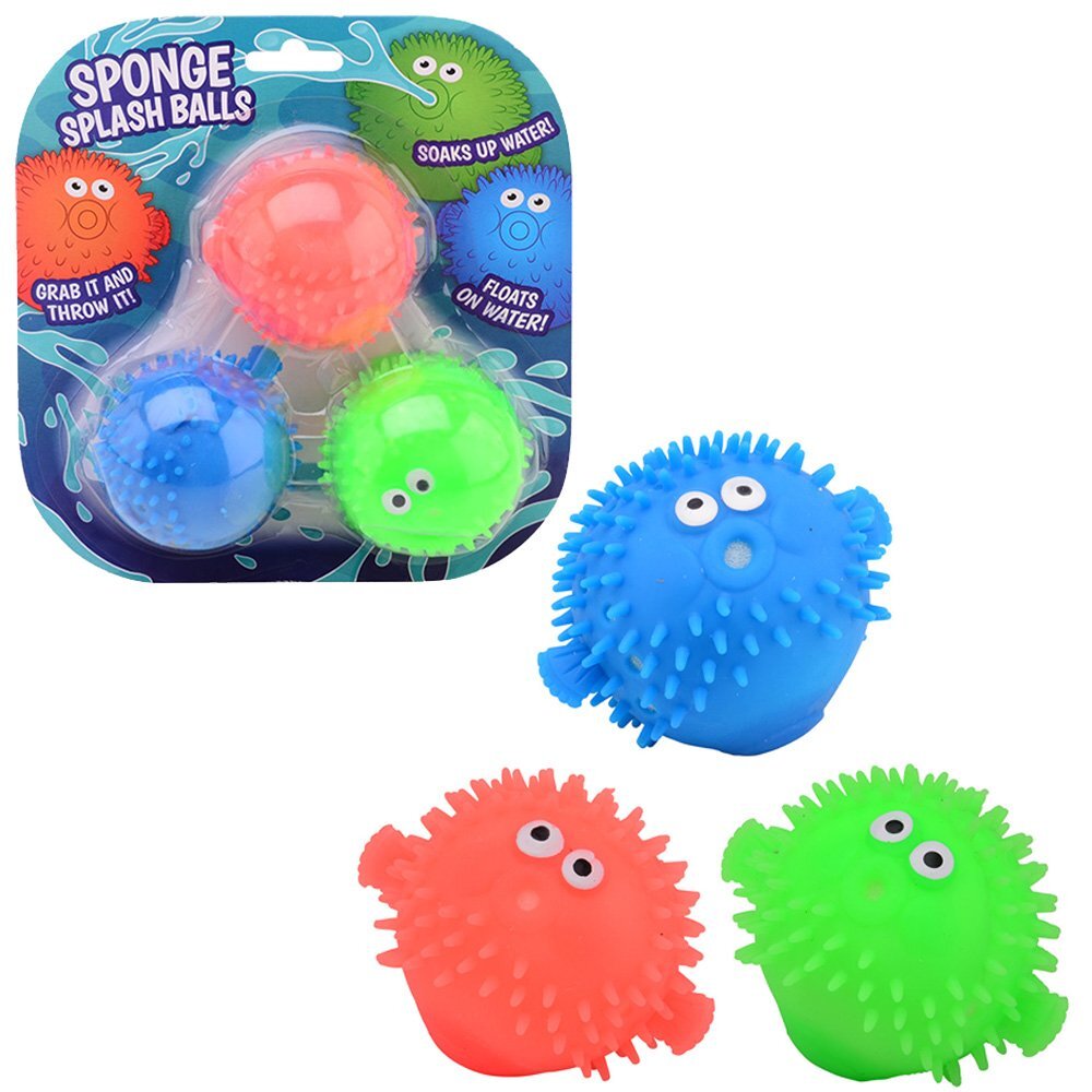 UP Int'l Set 3 mingi pentru apa cu burete Splash 6 cm
