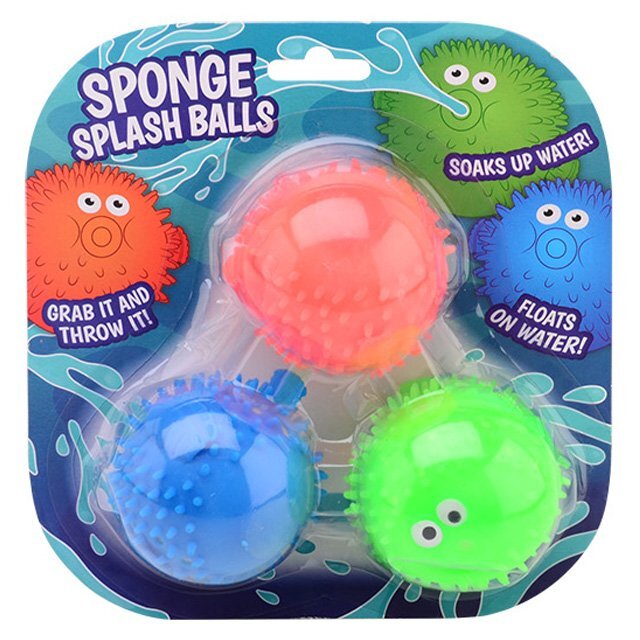 UP Int'l Set 3 mingi pentru apa cu burete Splash 6 cm