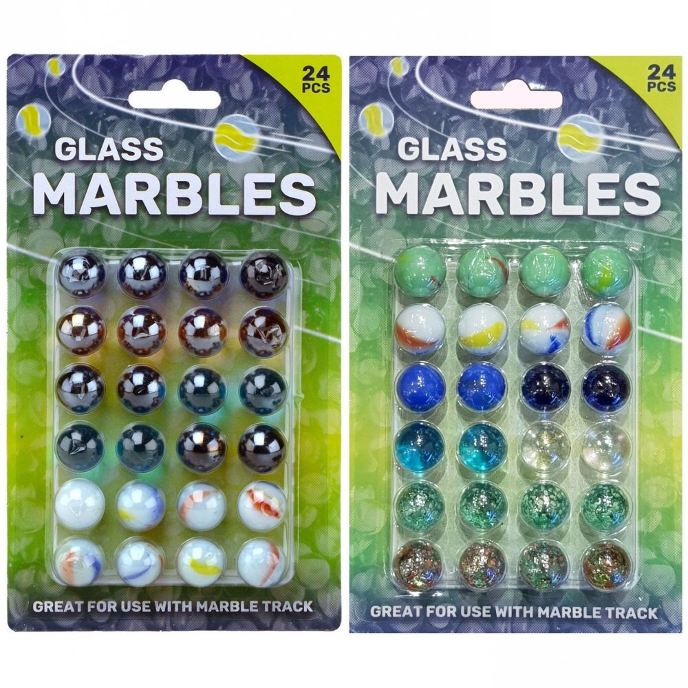 UP Int'l Set 48 de bile multicolore din sticla 16 mm