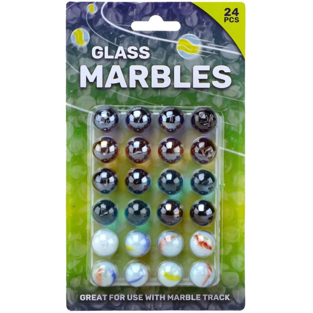 UP Int'l Set 48 de bile multicolore din sticla 16 mm