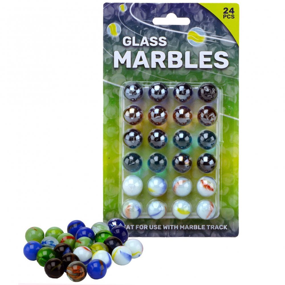 UP Int'l Set 48 de bile multicolore din sticla 16 mm
