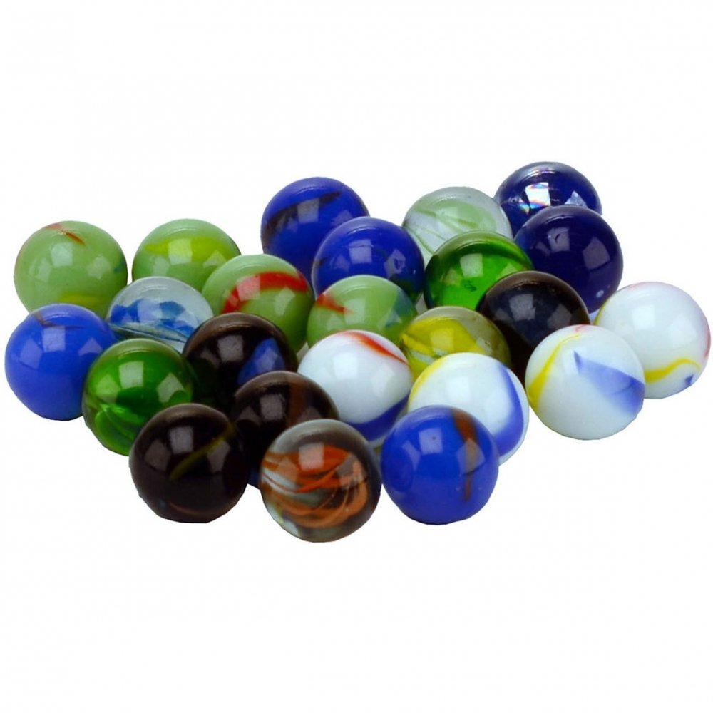 UP Int'l Set 48 de bile multicolore din sticla 16 mm