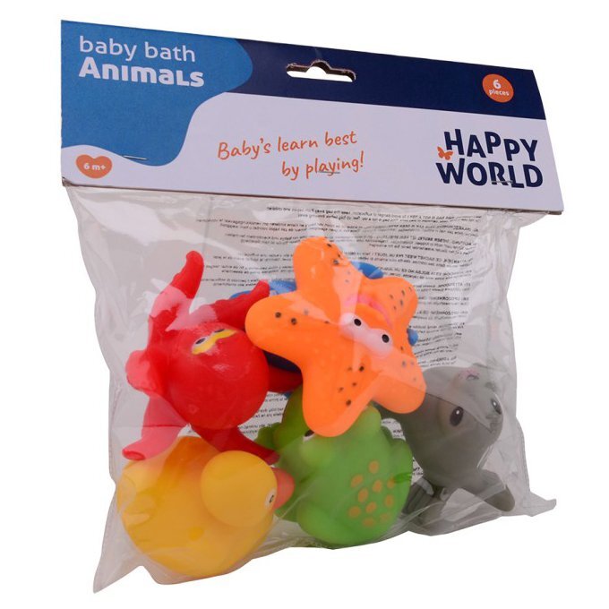 UP Int'l Set 6 jucarii animale pentru baie