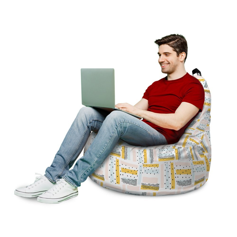Updeco Fotoliu Puf Bean Bag tip Big Chill buline negre