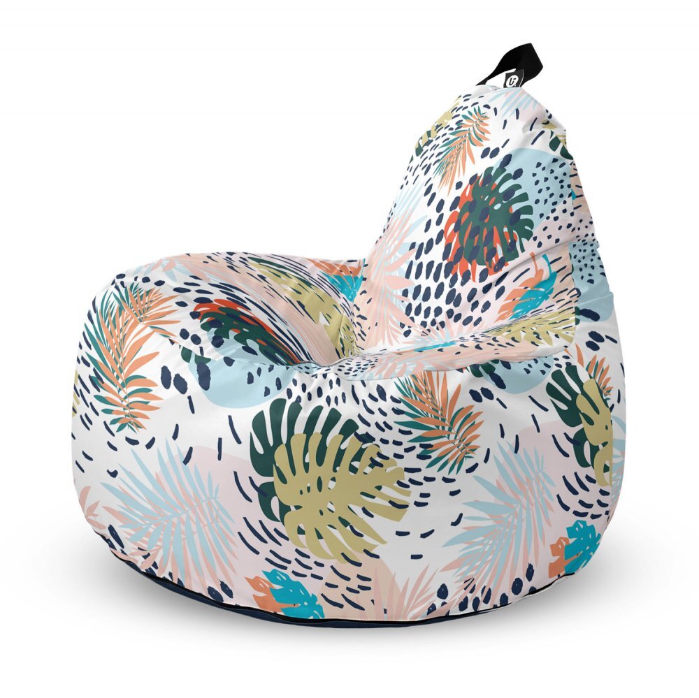 Updeco Fotoliu Puf Bean Bag tip Big Chill frunze multicolore