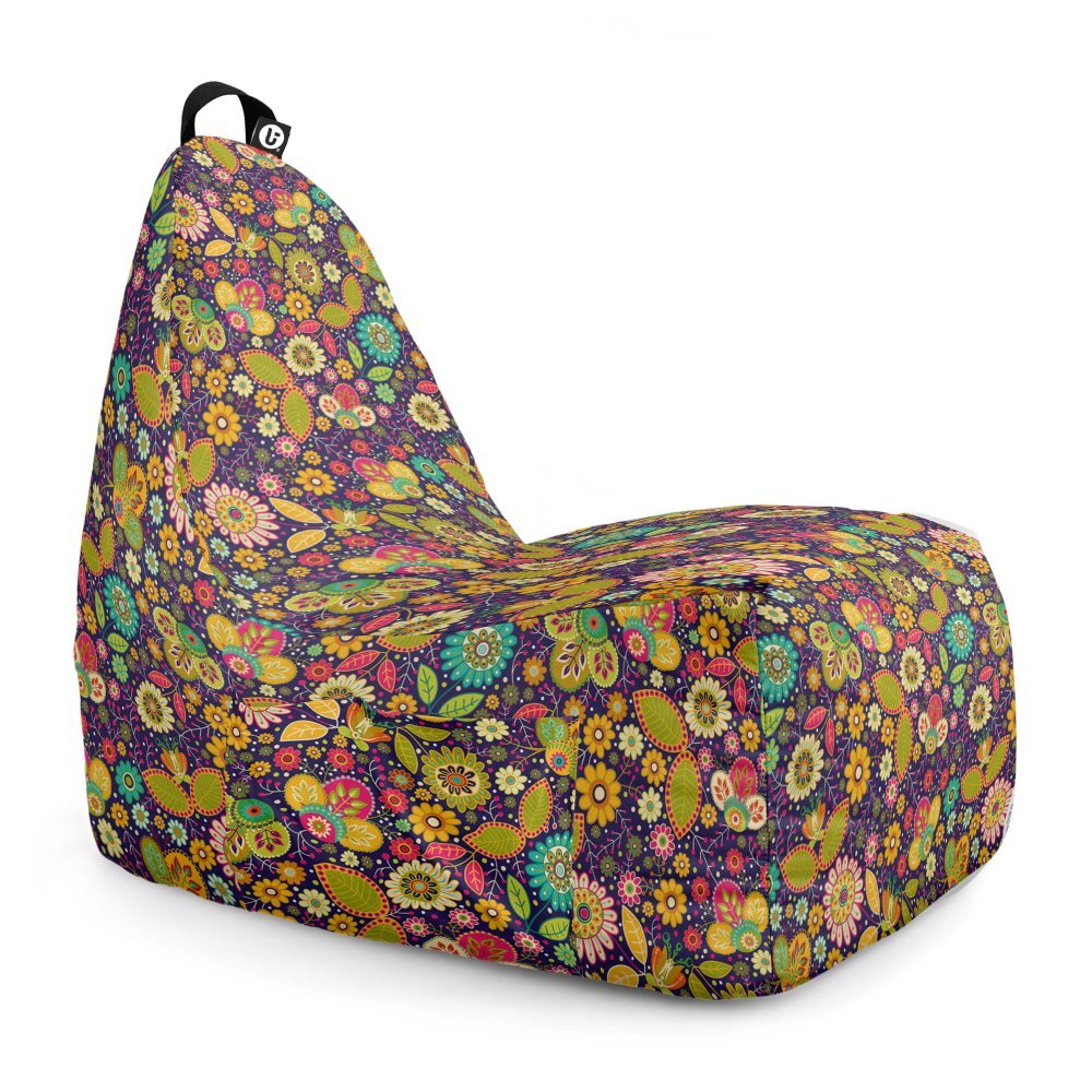 Updeco Fotoliu Puf Bean Bag tip Chill XL Flowers Hippie