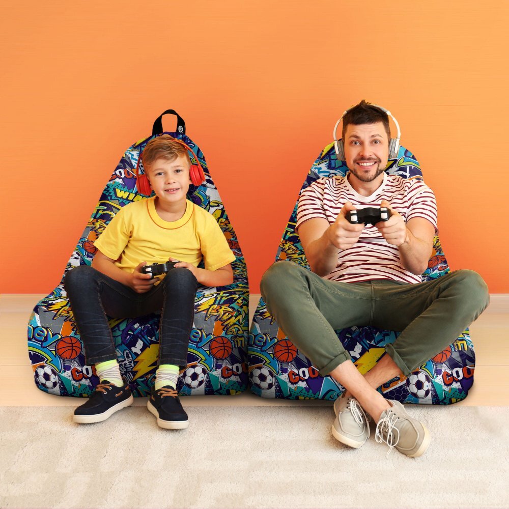 Updeco Fotoliu Puf Bean Bag tip Chill XL Graffiti Sport