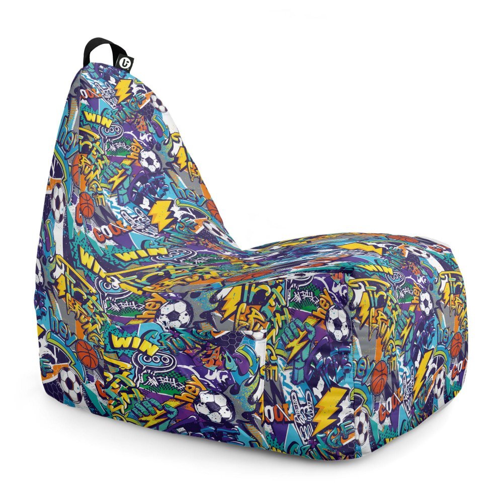 Updeco Fotoliu Puf Bean Bag tip Chill XL Graffiti Sport