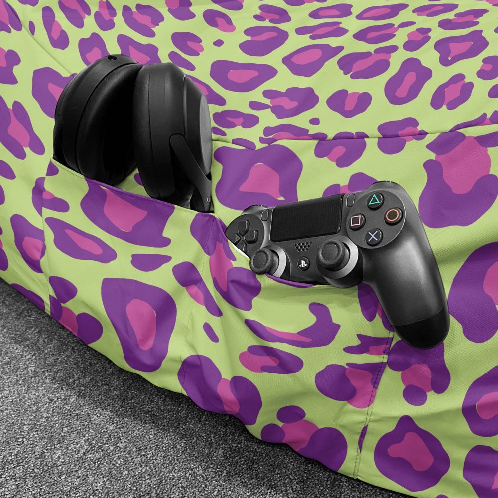 Updeco Fotoliu puf Bean Bag tip chill XL leopard madness