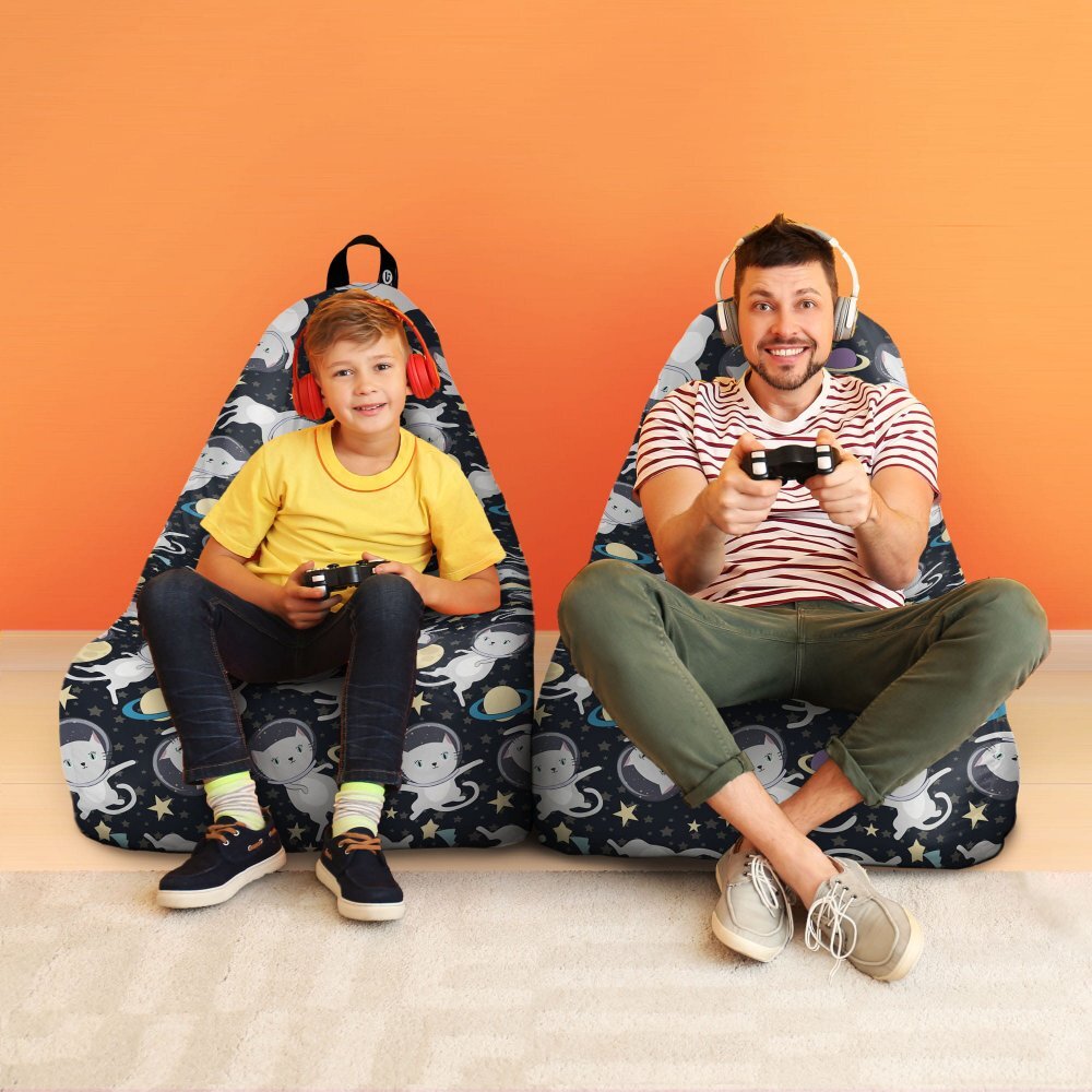 Updeco Fotoliu Puf Bean Bag tip Chill XL Pisici In Spatiu