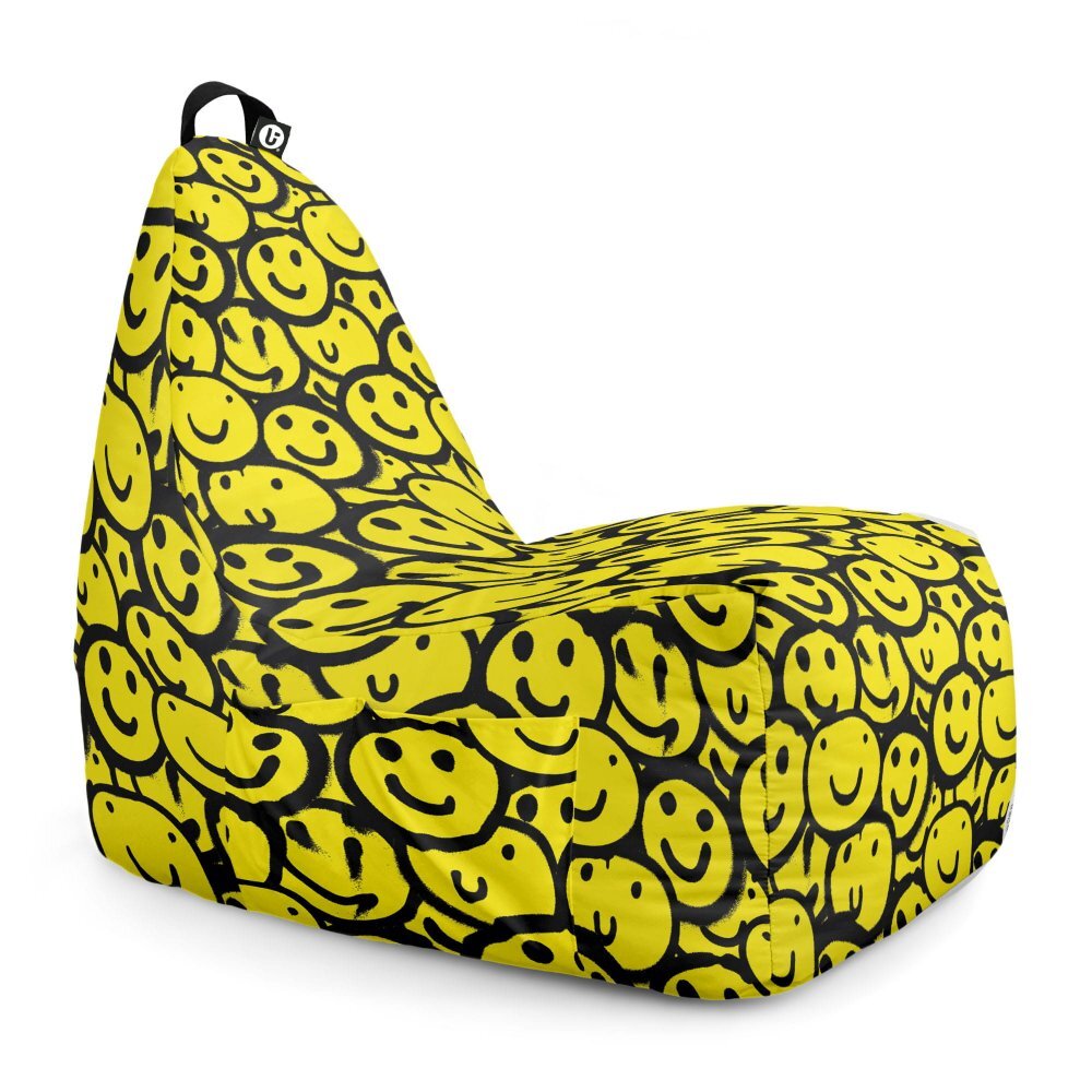 Updeco Fotoliu Puf Bean Bag tip Chill XL Smiley Galben