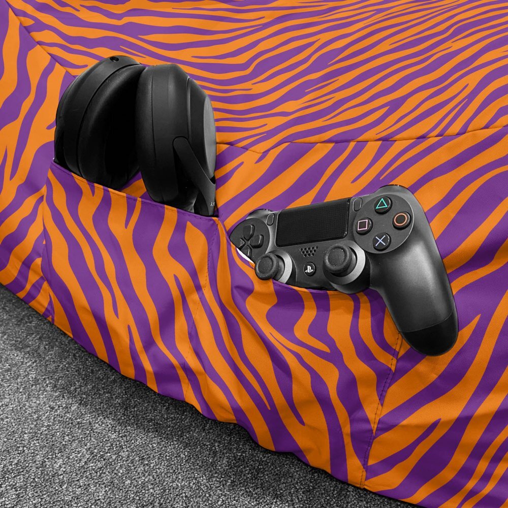 Updeco Fotoliu puf Bean Bag tip chill XL zebra purple