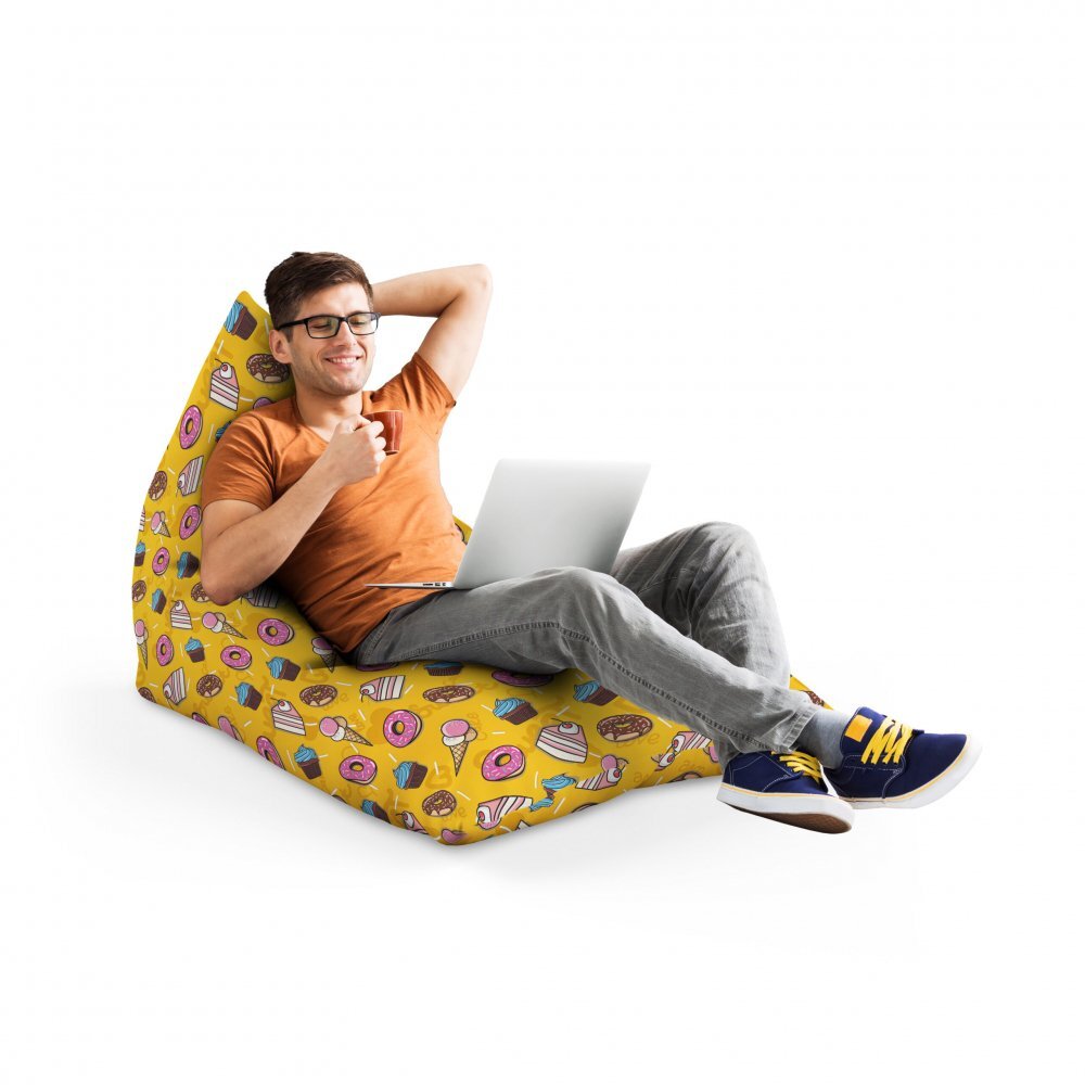 Updeco Fotoliu Puf Bean Bag tip Lounge Cake and ice cream