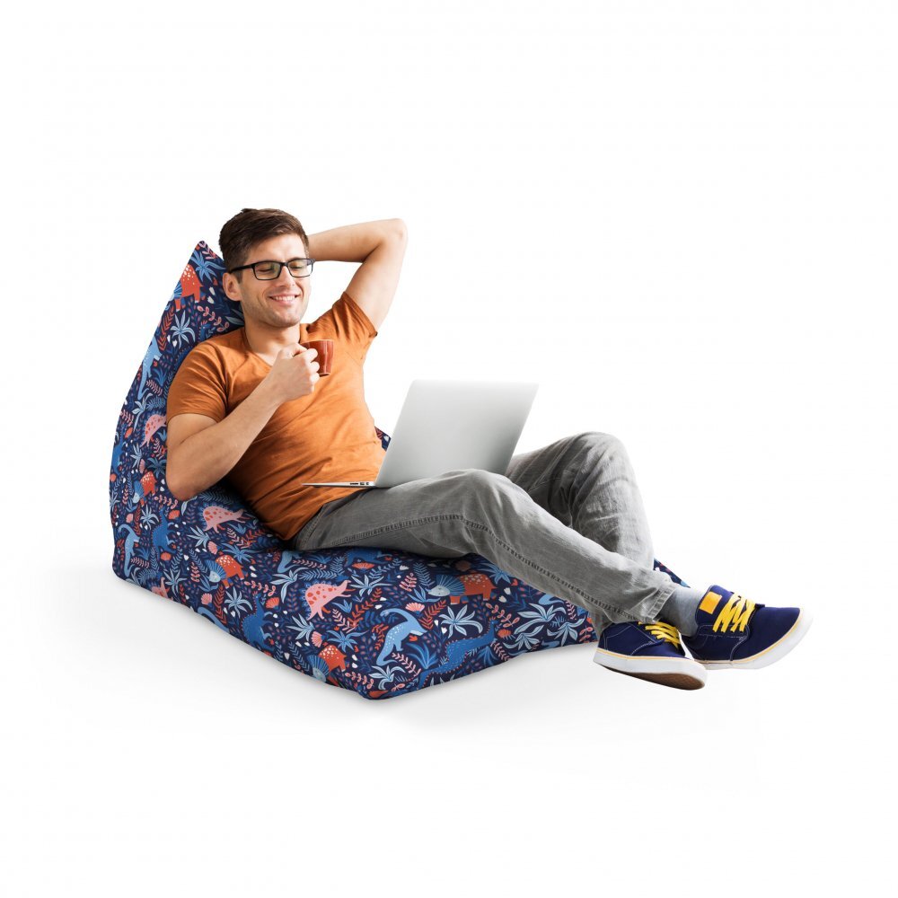 Updeco Fotoliu Puf Bean Bag tip Lounge Dinozauri nocturni