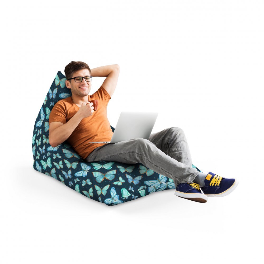 Updeco Fotoliu Puf Bean Bag tip Lounge Fluturi in stomac