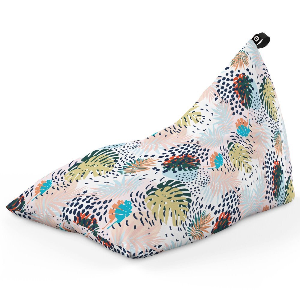 Updeco Fotoliu Puf Bean Bag tip Lounge frunze multicolore