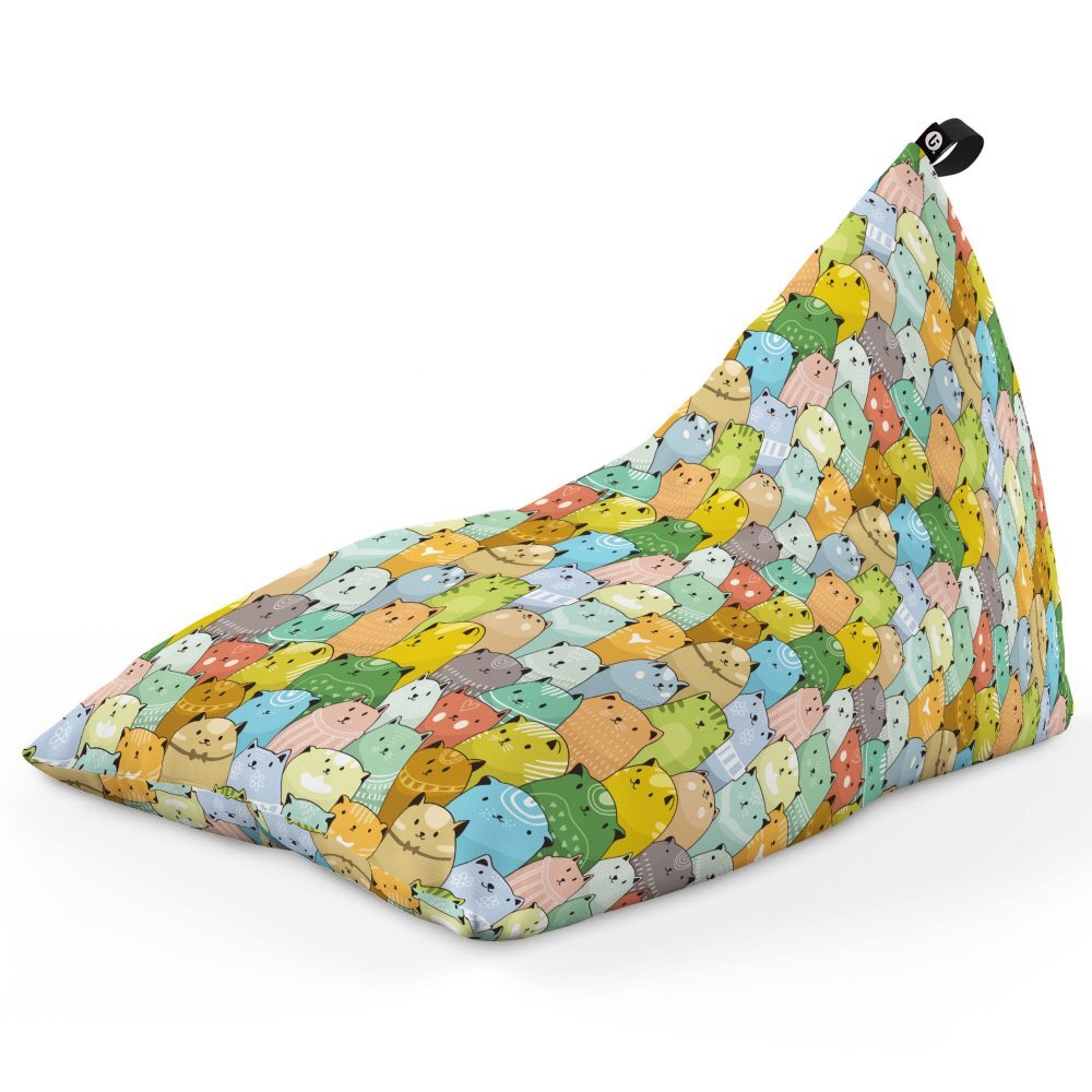 Updeco Fotoliu Puf Bean Bag tip Lounge Invazia pisicilor ocru