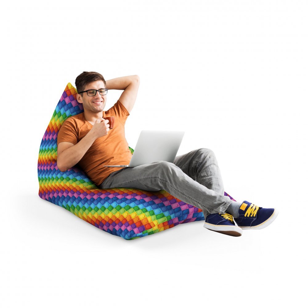 Updeco Fotoliu Puf Bean Bag tip Lounge Lego abstract