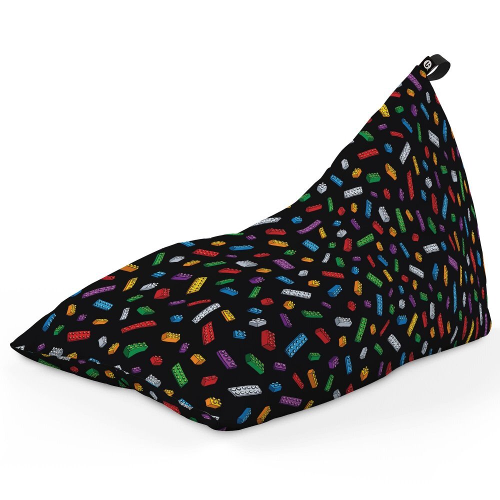 Updeco Fotoliu Puf Bean Bag tip Lounge Lego fundal negru