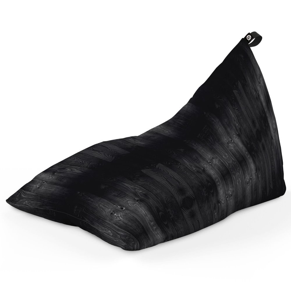 Updeco Fotoliu Puf Bean Bag tip Lounge lemn negru