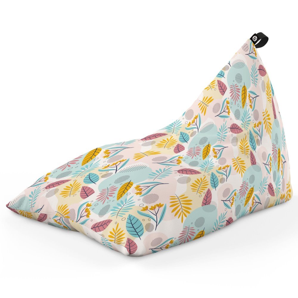 Updeco Fotoliu Puf Bean Bag tip Lounge multicolor cu frunze